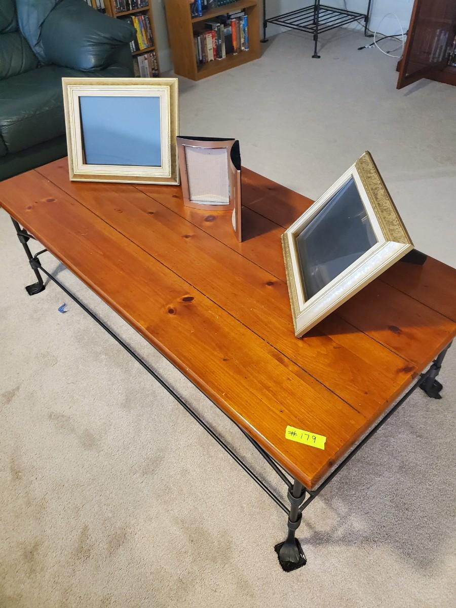 Coffee table with frames