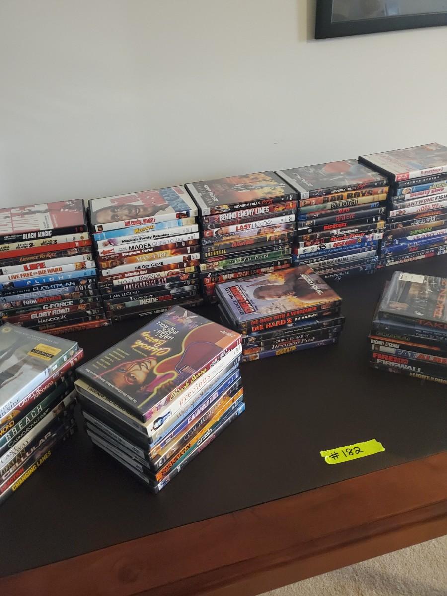 Large collection of dvds