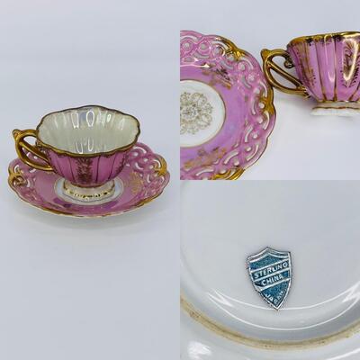 Vintage ~ Cups & Saucers & Serving Plate