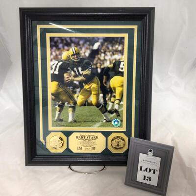 (13) PACKERS | Bart Starr Framed Collector Piece