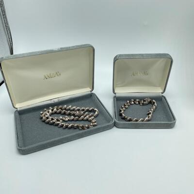 925 Bracelet & Necklace Set (EKJ- SS)