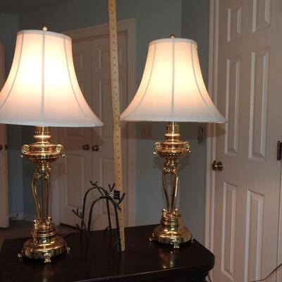 Stunning brass table lamps