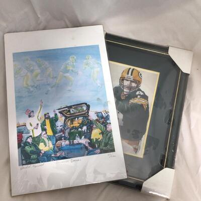 (20) PACKERS | Water color prints