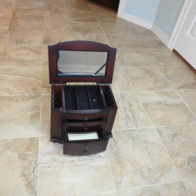 Table top jewelry armoire