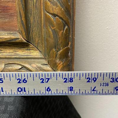 Vintage Oil on Canvas Autumn Forest Painting by Dexter L Brown