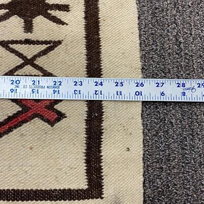 Vintage Native American Symbolic Woven Rug Wall Hanging