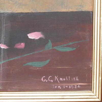 Framed Art Oil on Board by C.C Knoblock
