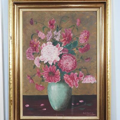 Framed Art Oil on Board by C.C Knoblock