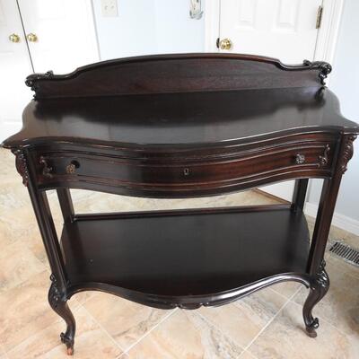 Queen Anne Style Mahogany Console Table