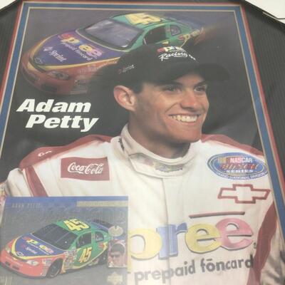 (32) NASCAR | Adam Petty Plaque and Card