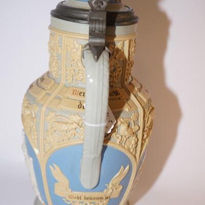 METTLACH VILLEROY AND BOCH RELIEF STEIN 3.1 LITER