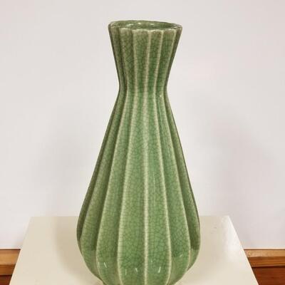 Small mid-century Raku textured vase