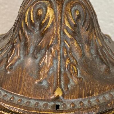 Large Tin Urn with Lid & Handles