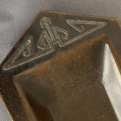 Art & Crafts Period Bronze Pencil Tray