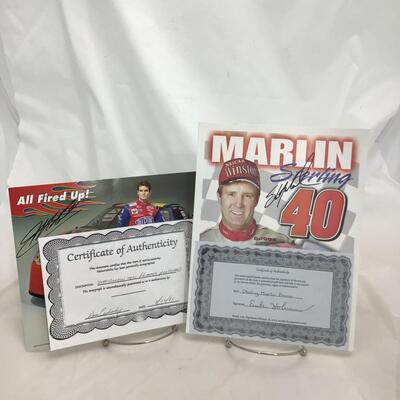 (55) NASCAR | Signed Jeff Gordon and Signed Sterling Marlin photo