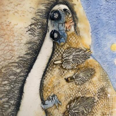 Laura Wilensky Ceramic Studio Art Pottery Bowl Wall Plaque