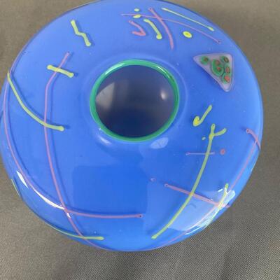 Blue Studio Art Glass Vase