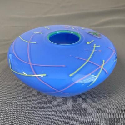 Blue Studio Art Glass Vase