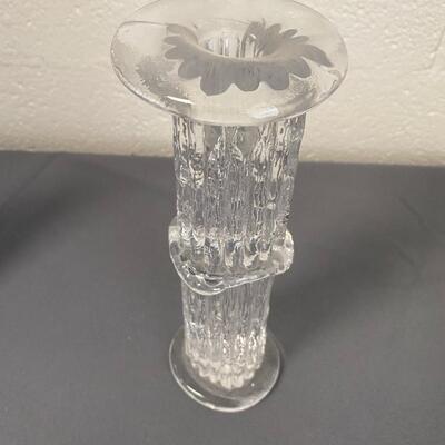 (1) Kosta Boda Rurik Art Glass Candle Holder