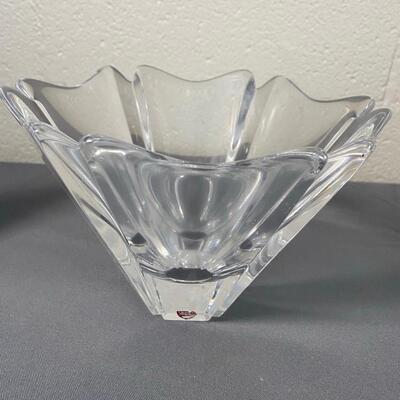 Set of 2 Orrefors Sweden Crystal Bowls