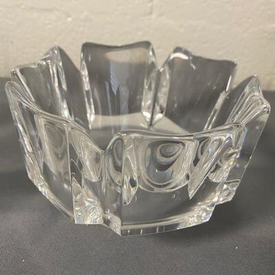 Set of 2 Orrefors Sweden Crystal Bowls