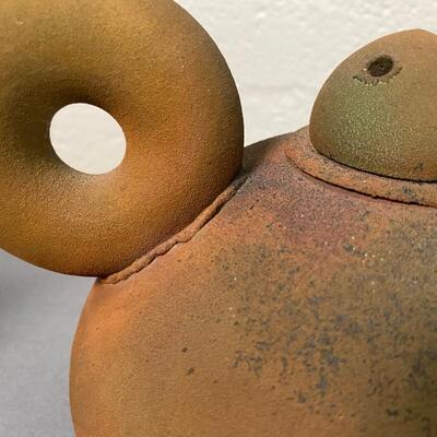 Artist signed Raku Style Teapot