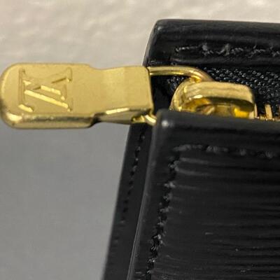 Louis Vuitton Black Epi Trousee Toilette Small Zippered Bag