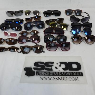 23 Pairs of Sunglasses, Solar Shield, Suncloud, Smith, Mt. Baker and Misc Brands