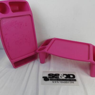 2 Plastic Lap Desks, Pink