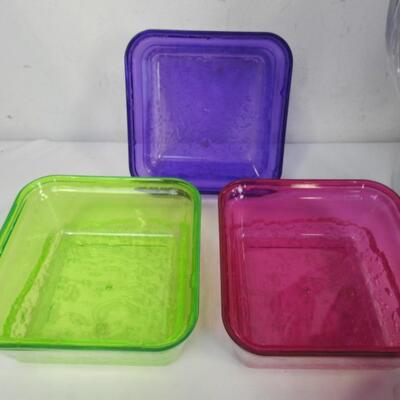 16 pc Kitchen: Blue and Green Glasses, Mainstays Diet Scale, Pur Pitcher