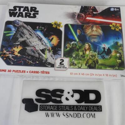 Disney Star Wars 2 Holographic Puzzles, 1 Still Sealed