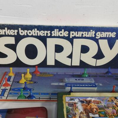 7 Puzzles/Games, Sorry! Balderdash, Memory Lane, National Parks of America