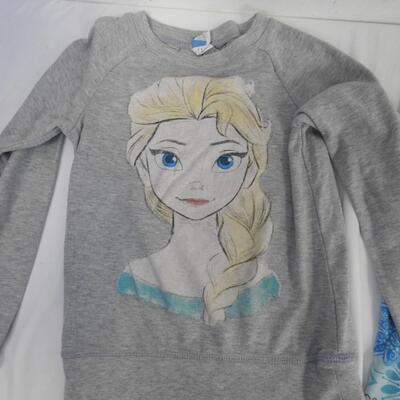 6 pc Kid's Apparel, Girls Size 5-6, Disney Frozen, 2 Dress, 4 T-Shirts