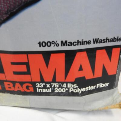 Blue Coleman Sleeping Bag, 33" x 75"