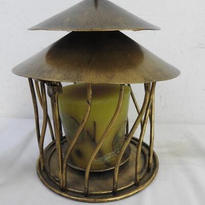3 piece Brass Decor, Brass Hanging Decor, Candle Holder, 2 Deer Statues