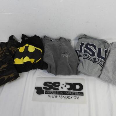 5 T-Shirts, Batman, Park City, Nasa, USU, Medium and Large
