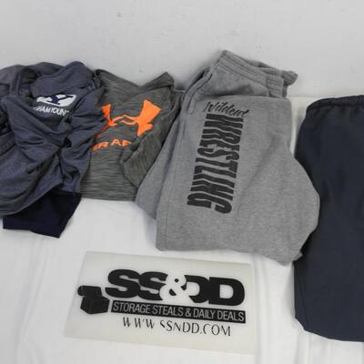 4 pc Sports Ware, Sweat Pants, Under Armour, Sport Trek, Champion