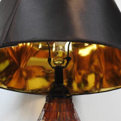 Brown and Red Lamp, Mirrored Surface