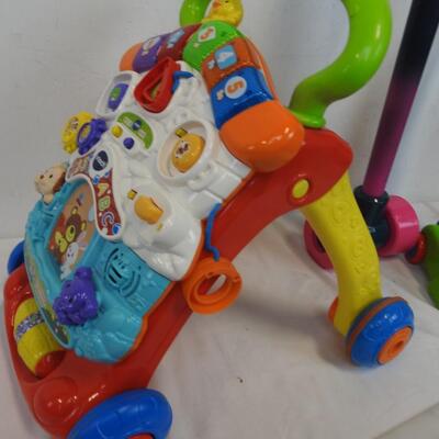 3 pc Toys, Fortnite Stick Horse, Sit-to-Stand Learning Walker, Small Vacuum