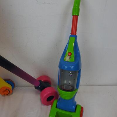 3 pc Toys, Fortnite Stick Horse, Sit-to-Stand Learning Walker, Small Vacuum