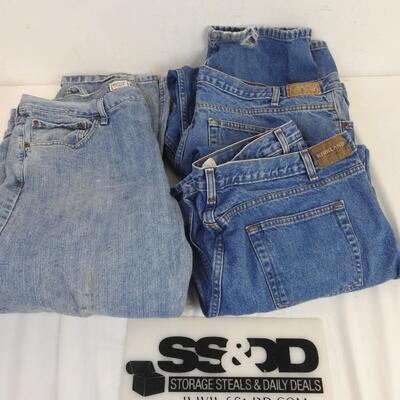 3 Pairs of Denim Jeans, Bailey's PT., Kirkland, 44x30
