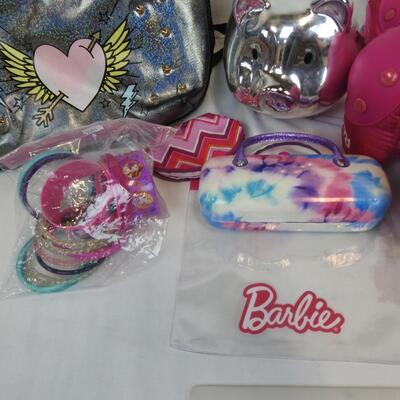 Place Silver Princess Backpack, Knee and Elbow Pads, Lunch Box, Piggy Coin Bank