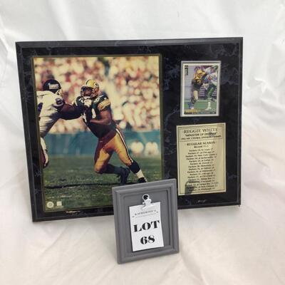 (68) Packers | Reggie White Wall Plaque with Card