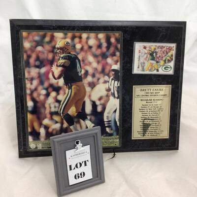 (69) PACKERS | Brett Farve 1995 Wall Plaque and Card
