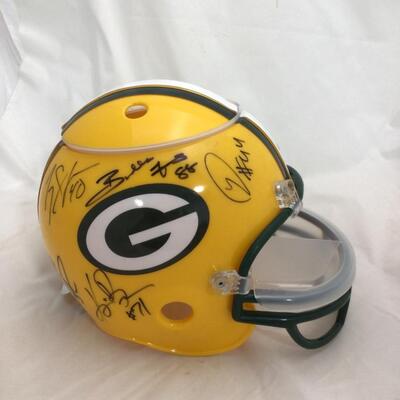 (70) PACKERS | Signed Chip + Dip Helmet 2002 Offense