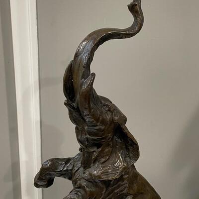 Signed Alfred Bayre Bronze Elephant -Â Approx 15