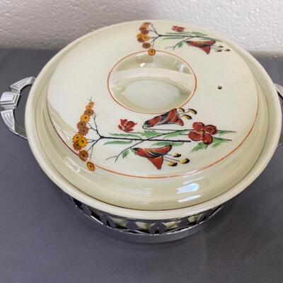 Vintage Fraunfelter Royal Rochester Royalite China Casserole