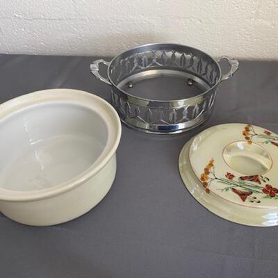 Vintage Fraunfelter Royal Rochester Royalite China Casserole