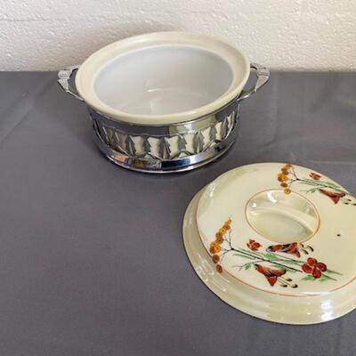 Vintage Fraunfelter Royal Rochester Royalite China Casserole