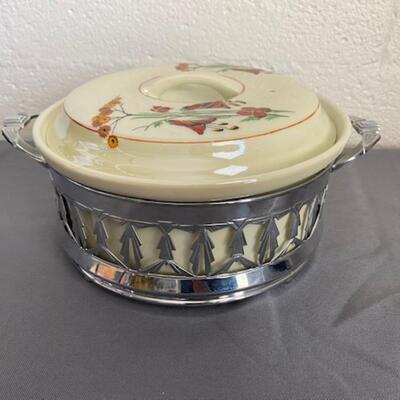 Vintage Fraunfelter Royal Rochester Royalite China Casserole